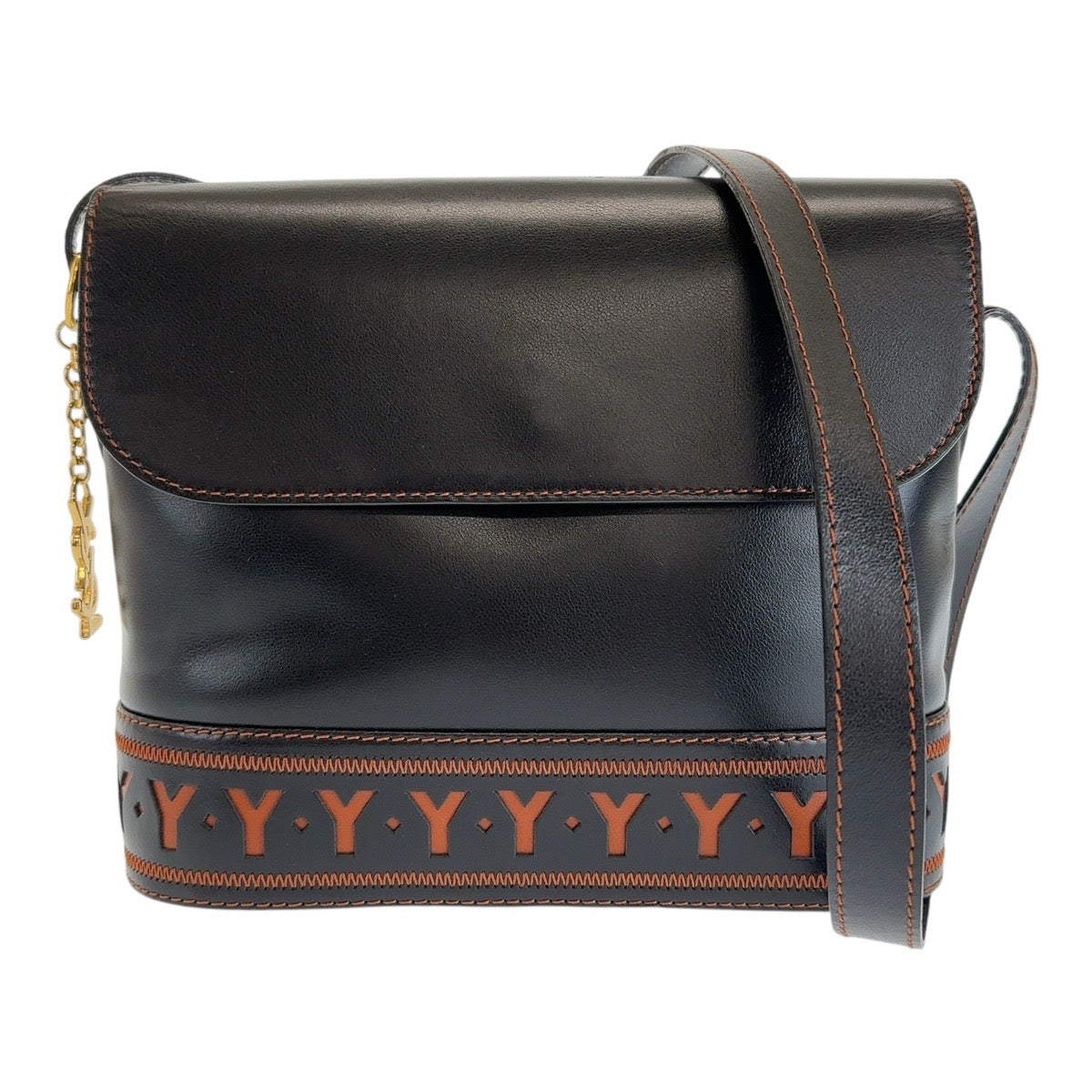 Yves Saint Laurent Leather Cutout Shoulder Bag