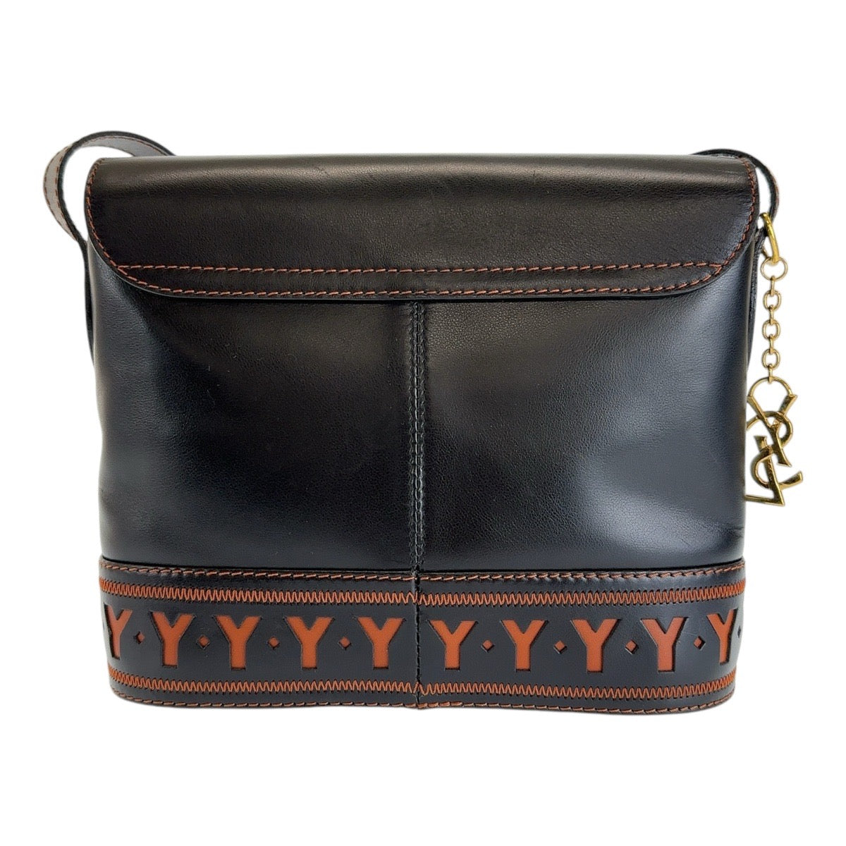 Yves Saint Laurent Leather Cutout Shoulder Bag