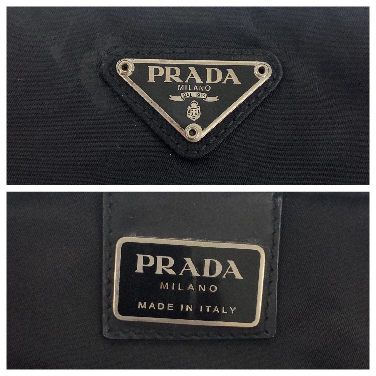 Prada Nylon Tessuto Triangle Logo Shoulder Bag