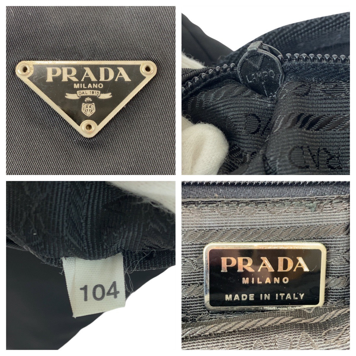 Prada Nylon Tessuto Triangle Logo Shoulder Bag