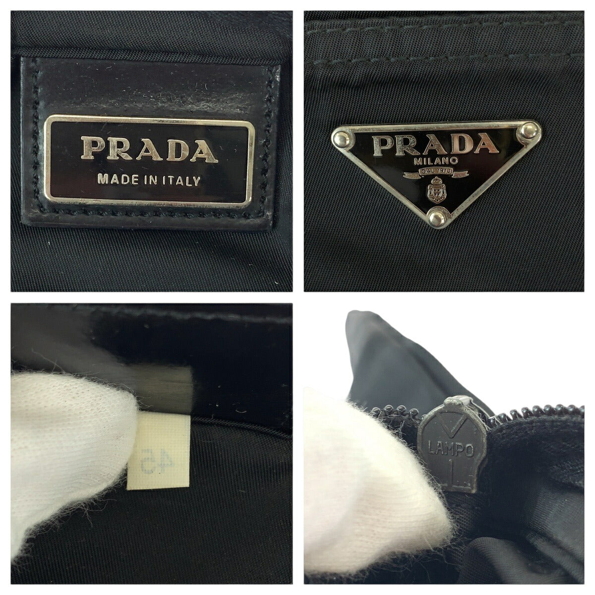 Prada Nylon Tessuto Triangle Logo Messenger Bag