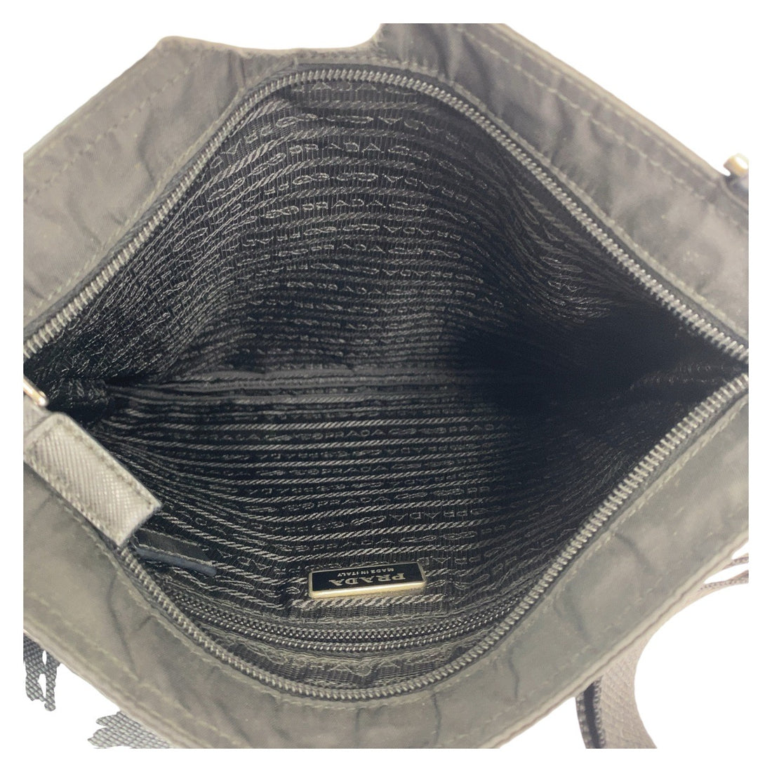 Prada Nylon Tessuto Triangle Logo Messenger Bag