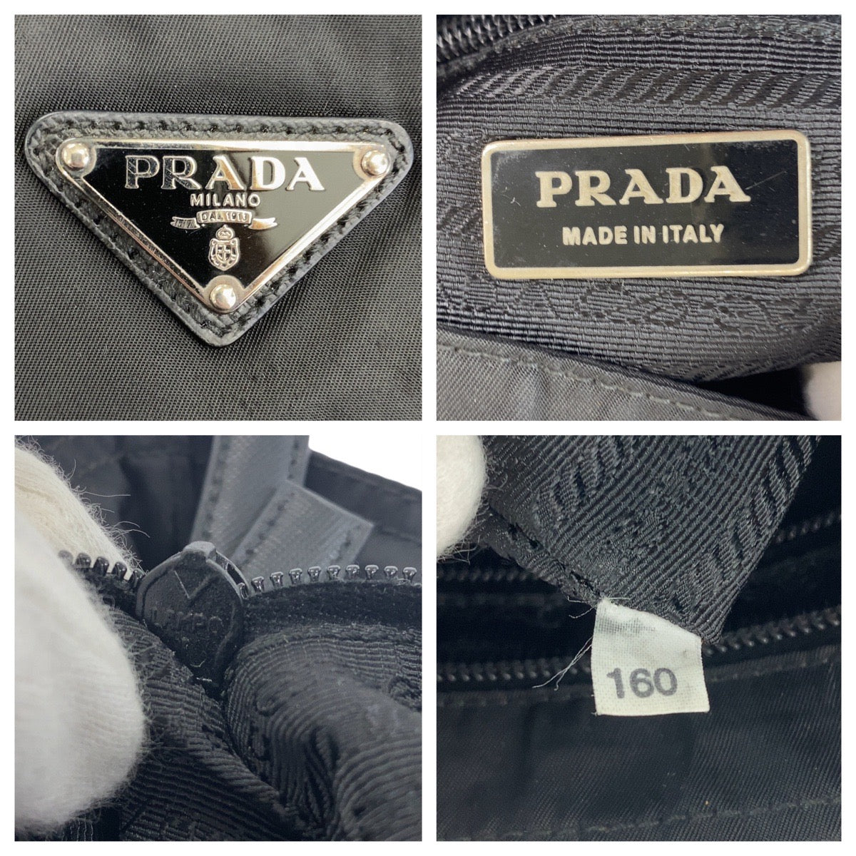 Prada Nylon Tessuto Triangle Logo Messenger Bag