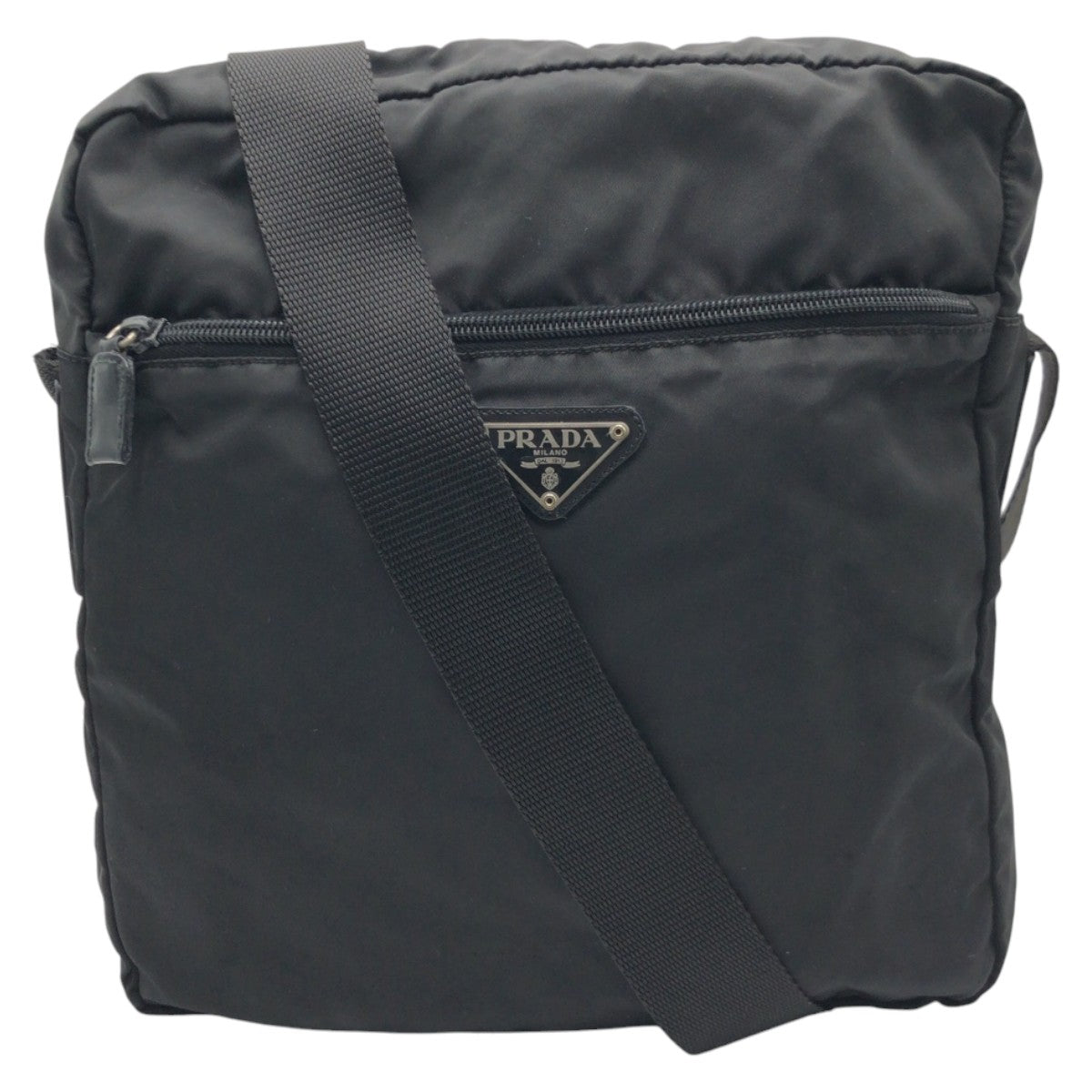 Prada Nylon Tessuto Triangle Logo Messenger Bag