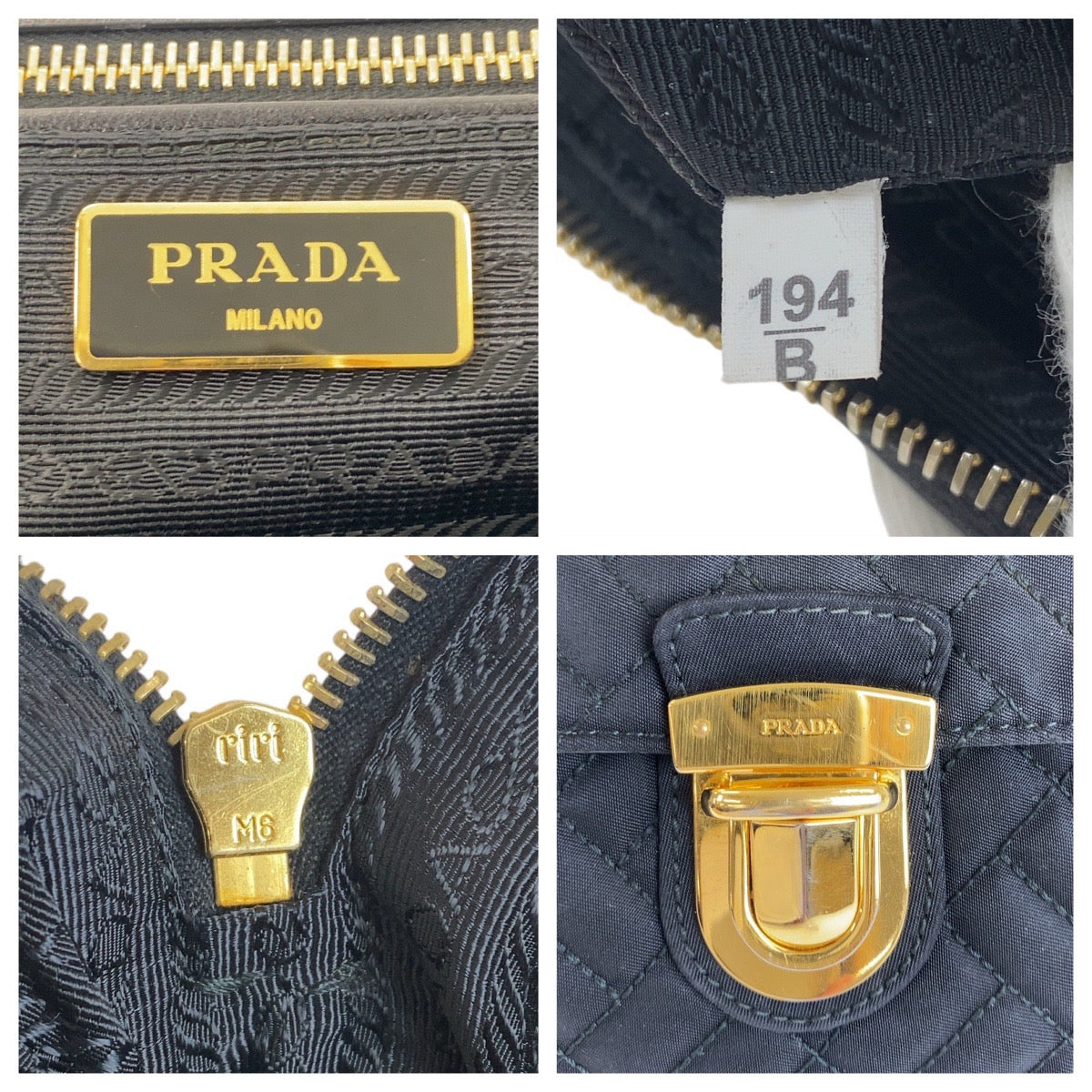 Prada Vintage Tessuto Quilted Nylon Shoulder Bag