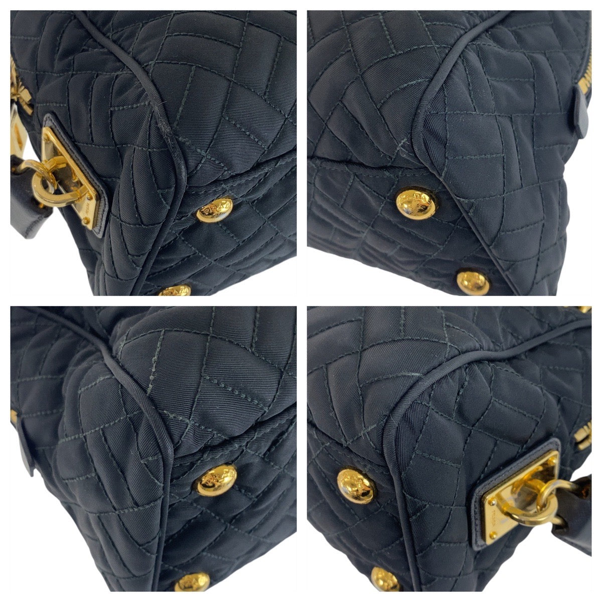 Prada Vintage Tessuto Quilted Nylon Shoulder Bag