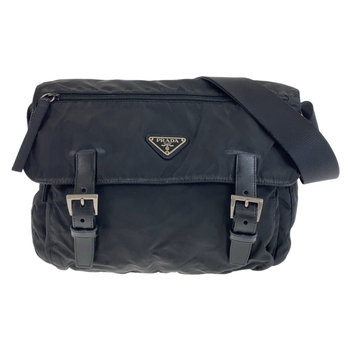 Prada Nylon Tessuto Triangle Logo Shoulder Bag