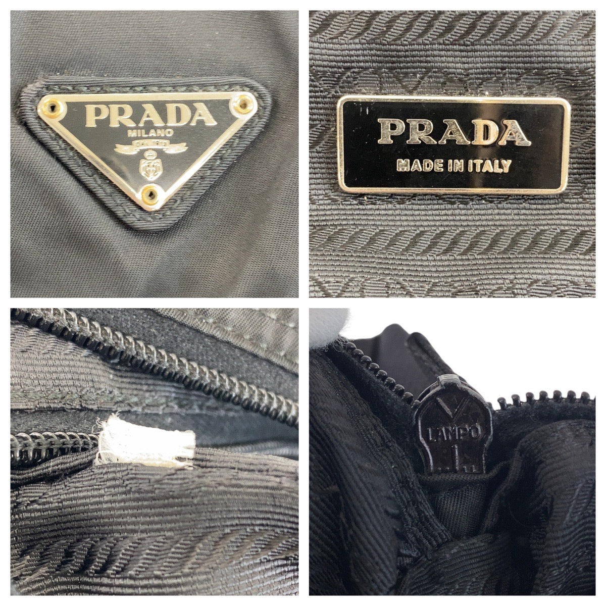 Prada Nylon Tessuto Triangle Logo Shoulder Bag