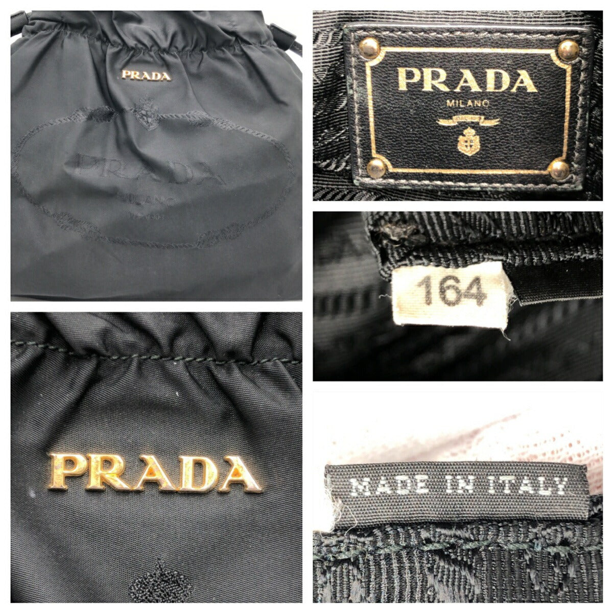 Prada Nylon Tessuto Jacquard Logo Tote Bag