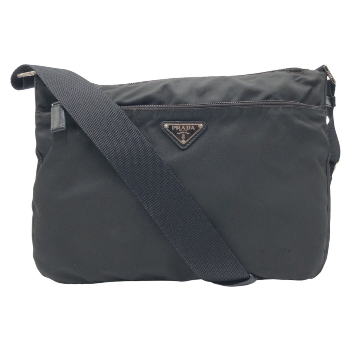 Prada Nylon Tessuto Triangle Logo Messenger Bag