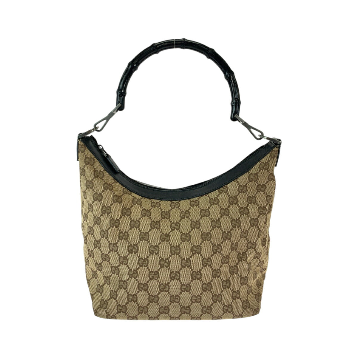 Gucci Bamboo Hobo GG Canvas Handbag