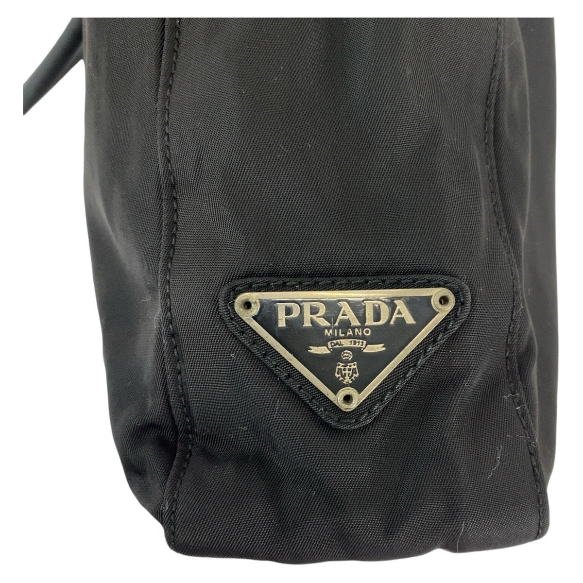 Prada Nylon Tessuto Triangle Logo Tote Bag