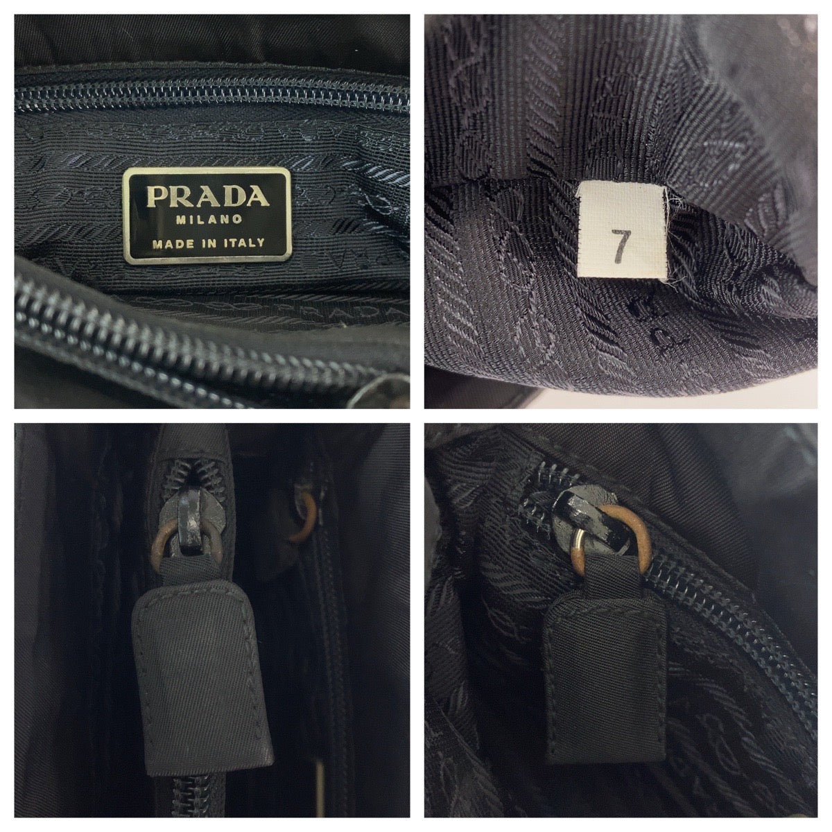 Prada Nylon Tessuto Triangle Logo Tote Bag