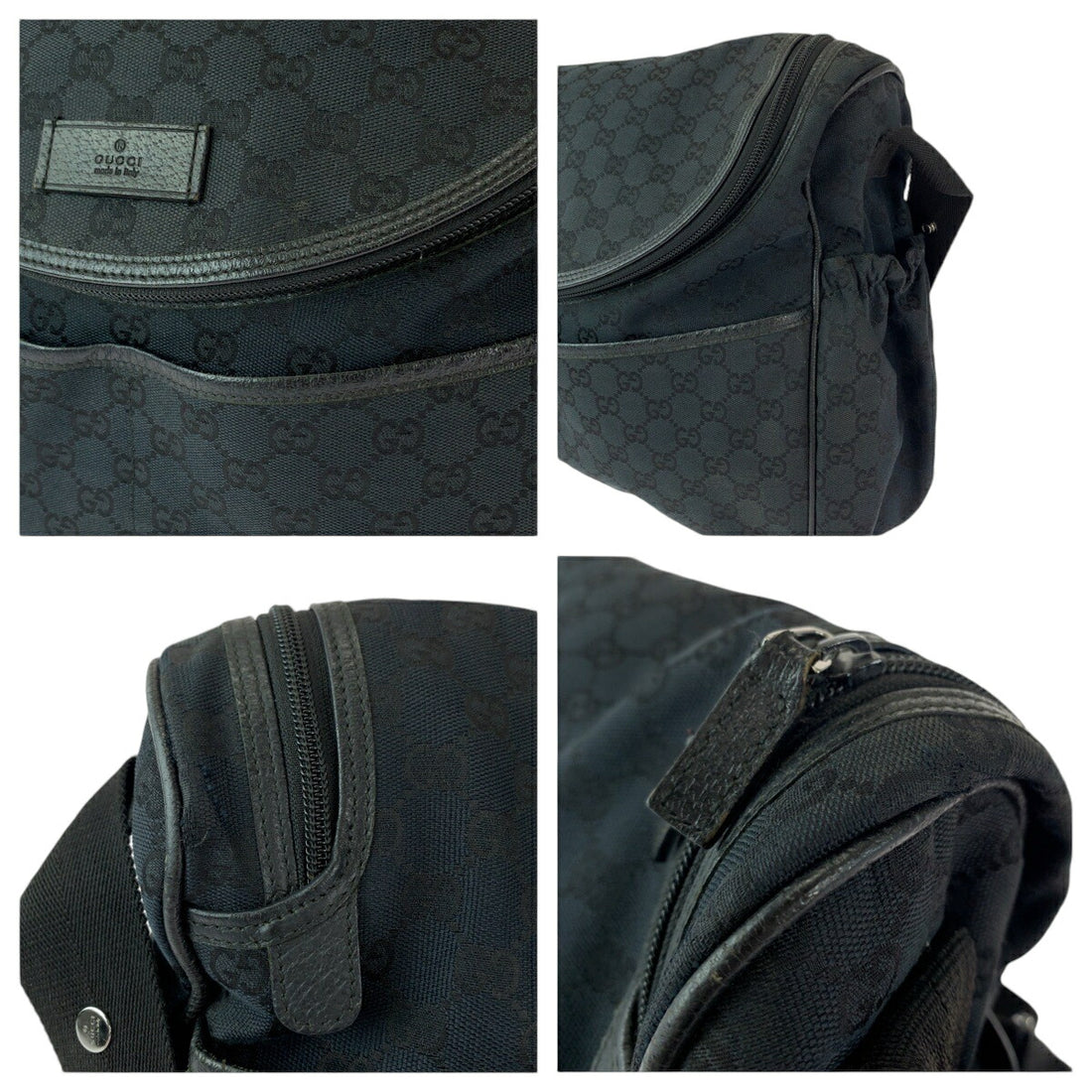 Gucci Black GG Canvas Shoulder Bag