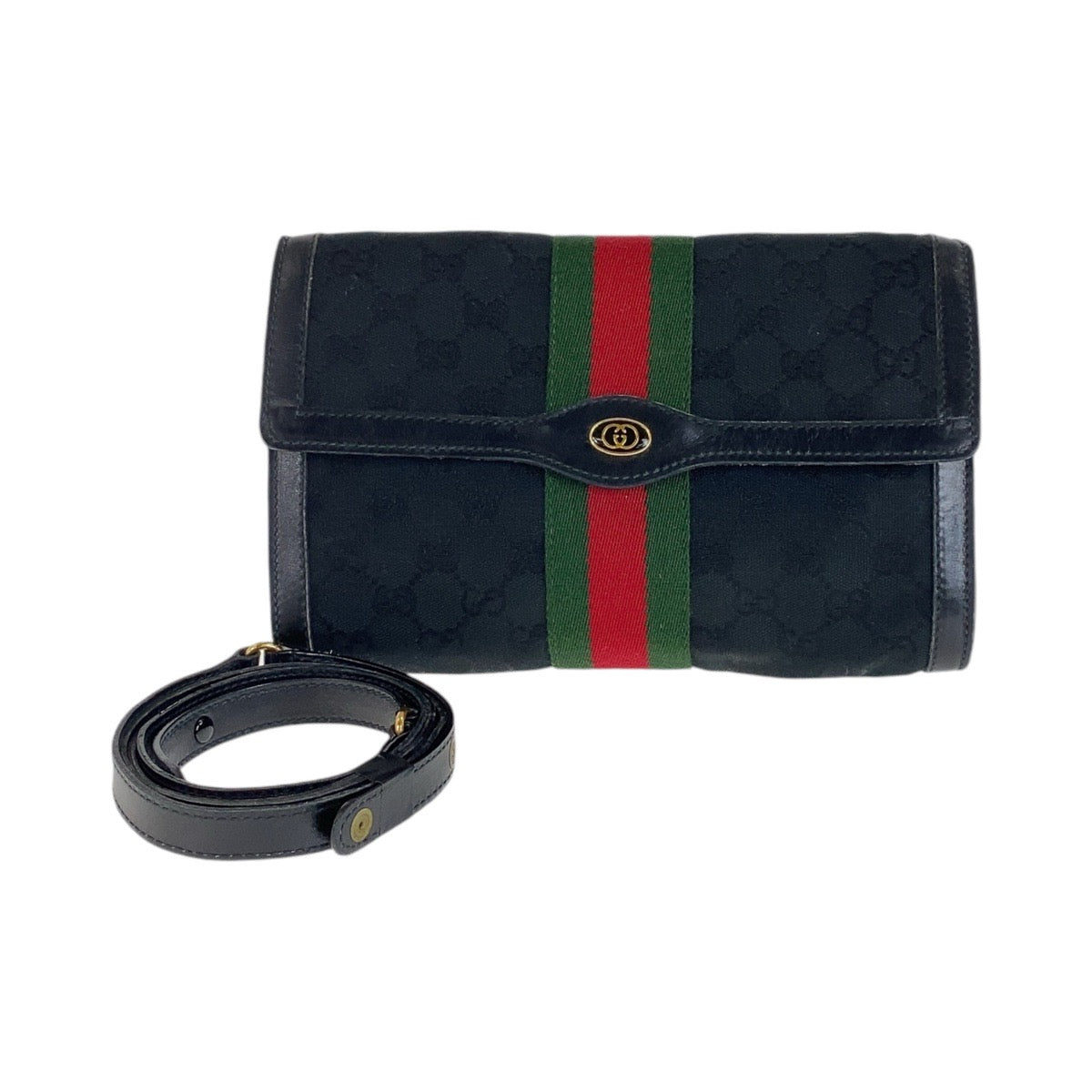 Gucci Vintage GG Canvas Shoulder Bag