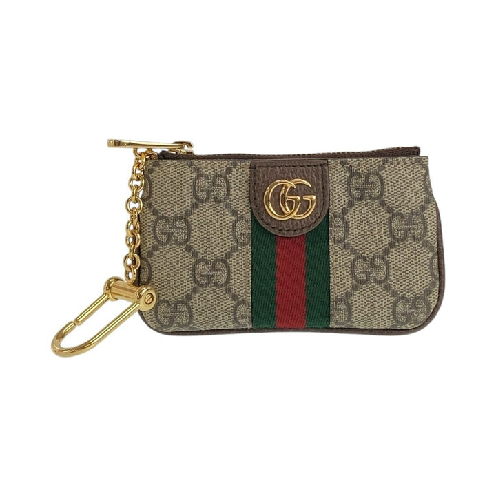 Gucci GG Supreme Canvas Leather Coin Key Case