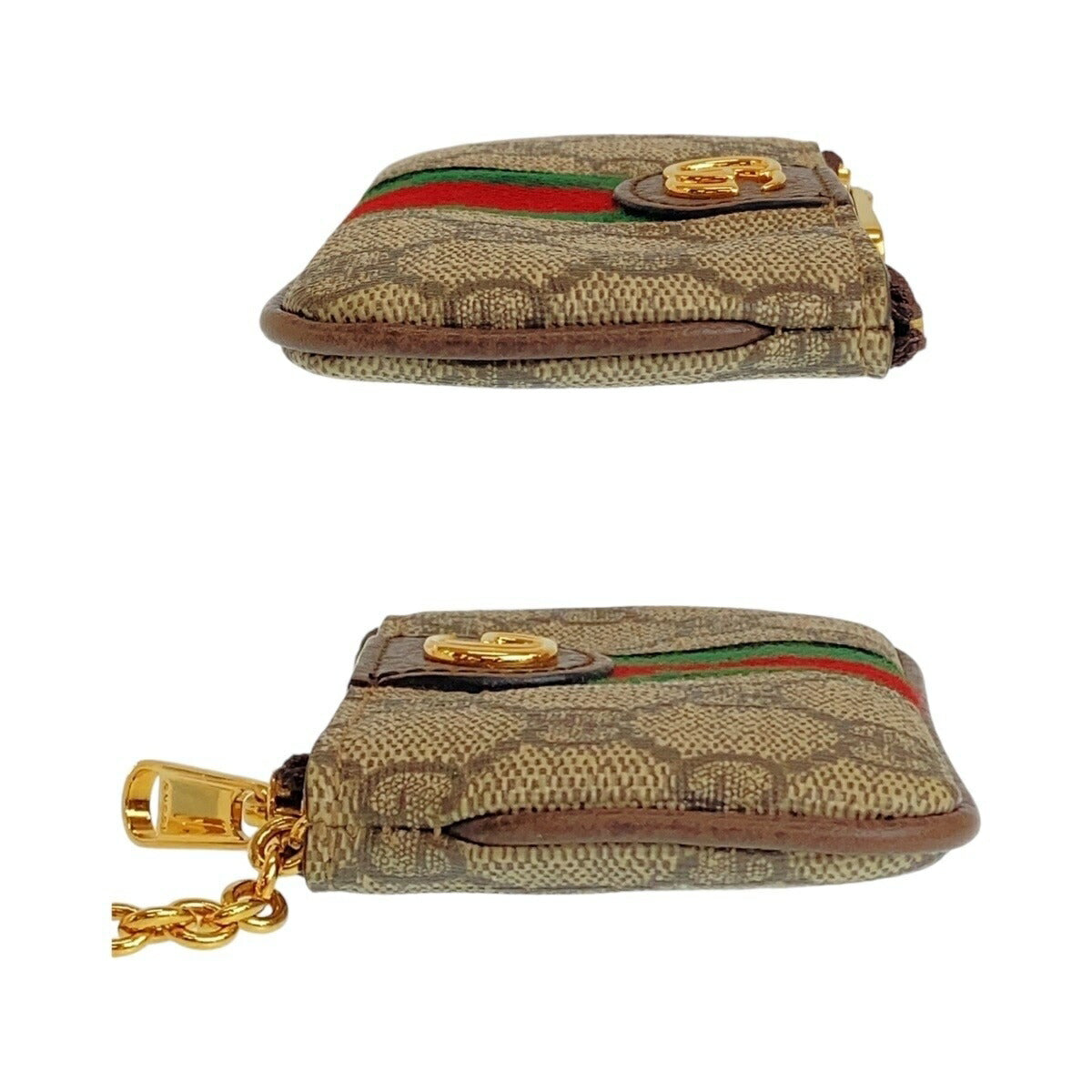 Gucci GG Supreme Canvas Leather Coin Key Case