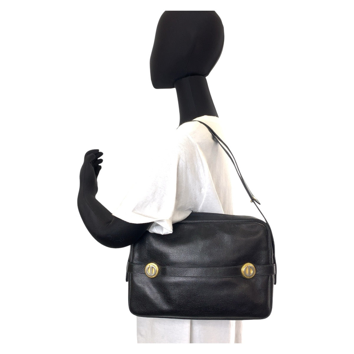 Dior Black Leather Shoulder Bag