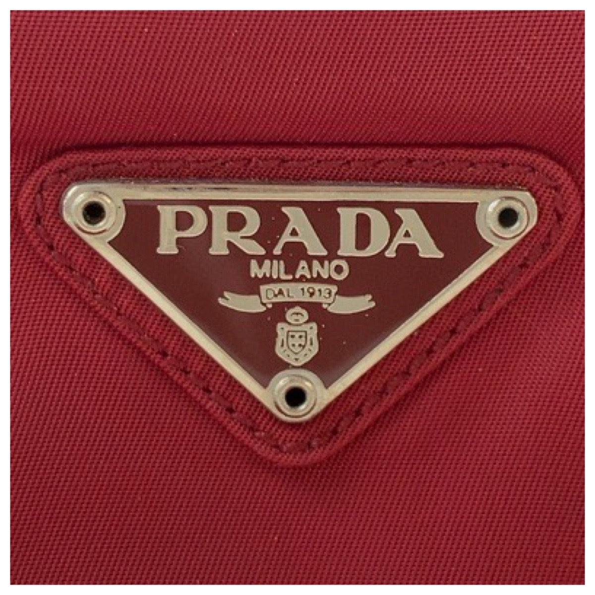 Prada Nylon Tessuto Triangle Logo Tote Bag