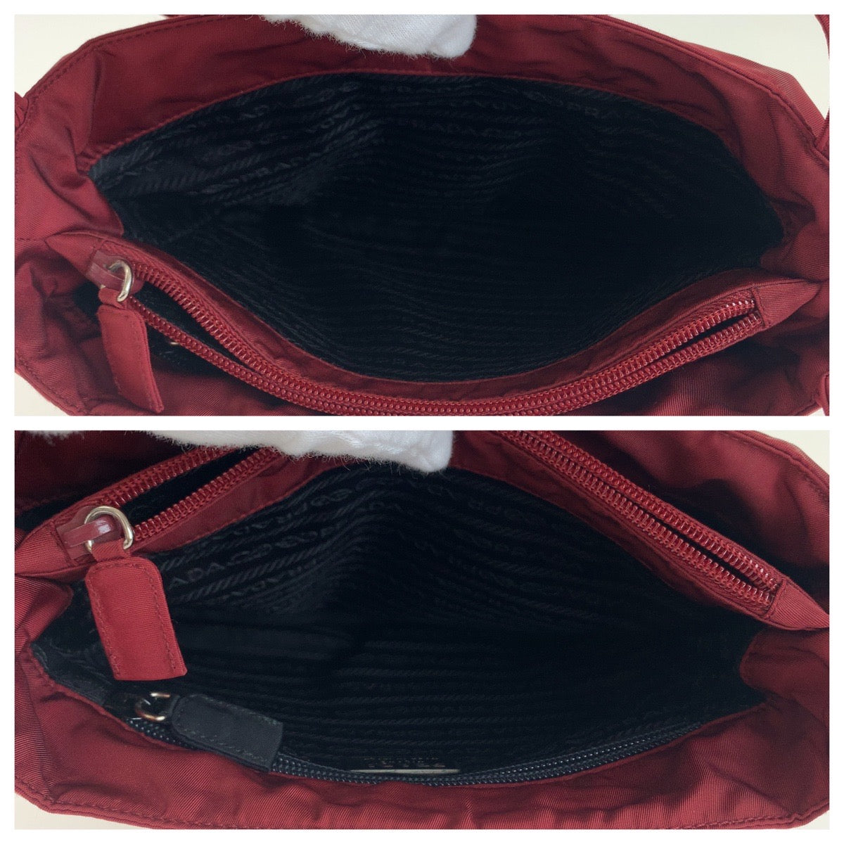 Prada Nylon Tessuto Triangle Logo Tote Bag