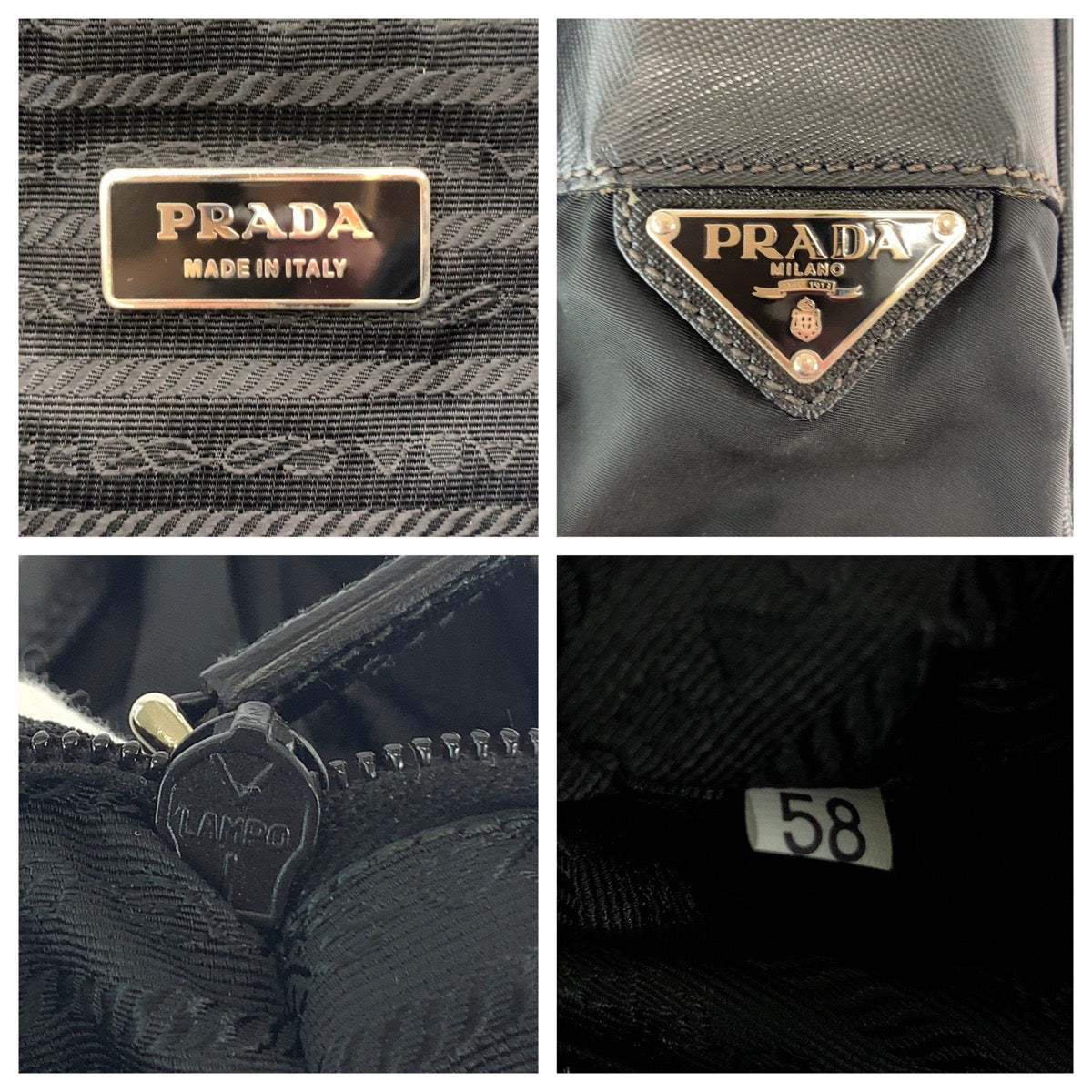 Prada Nylon Tessuto Triangle Logo Crossbody Bag