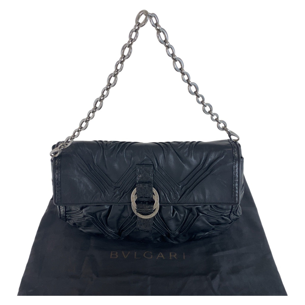 Bvlgari Leather Python Chandra Shoulder Bag