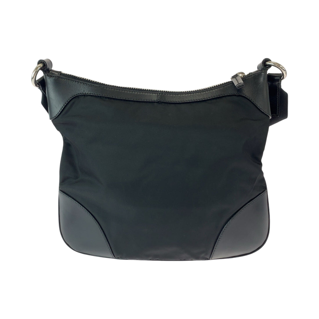 Prada Nylon Leather Tessuto Shoulder Bag