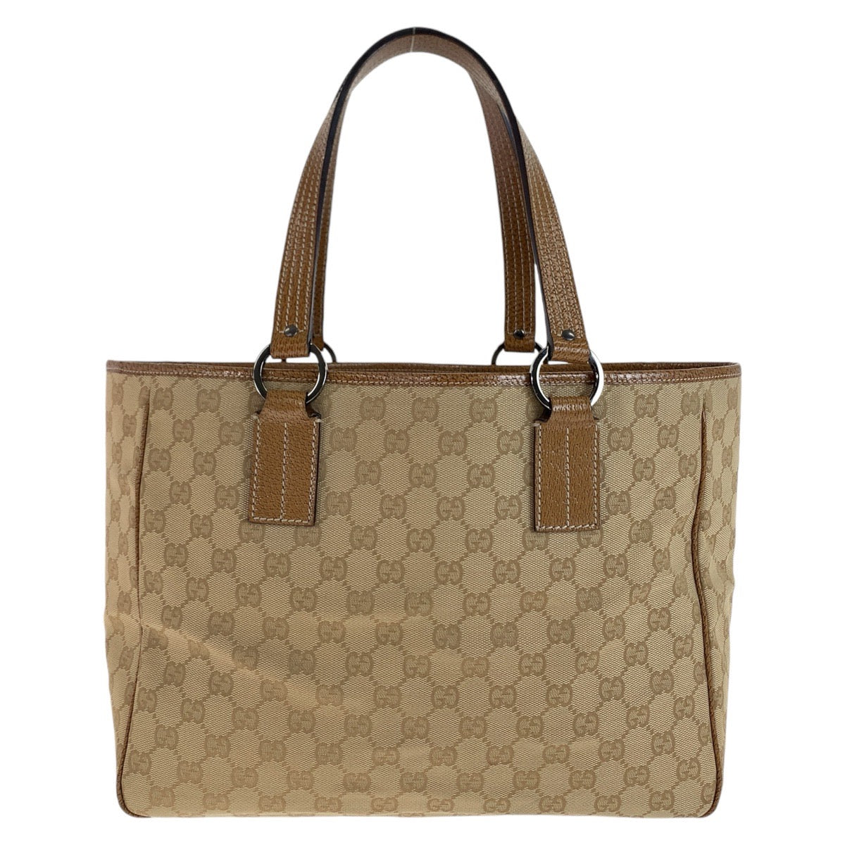 Gucci GG Canvas Leather Tote Bag