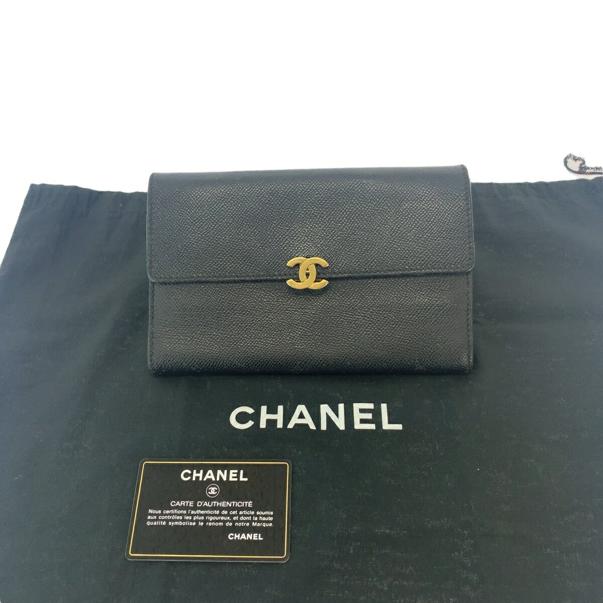 Chanel Vintage Caviar Skin Wallet