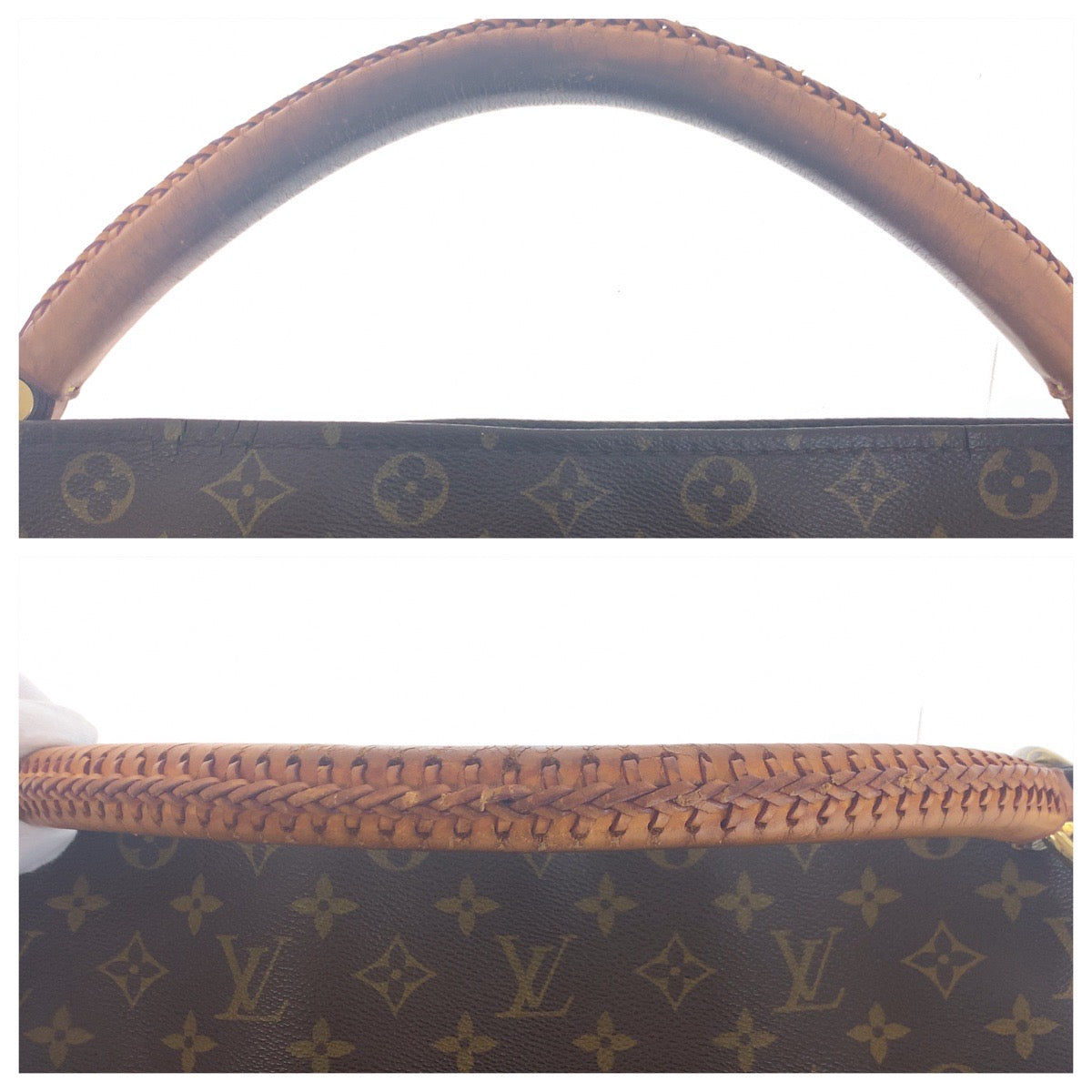 Louis Vuitton Artsy MM Shoulder Bag PVC/Leather in Good Condition