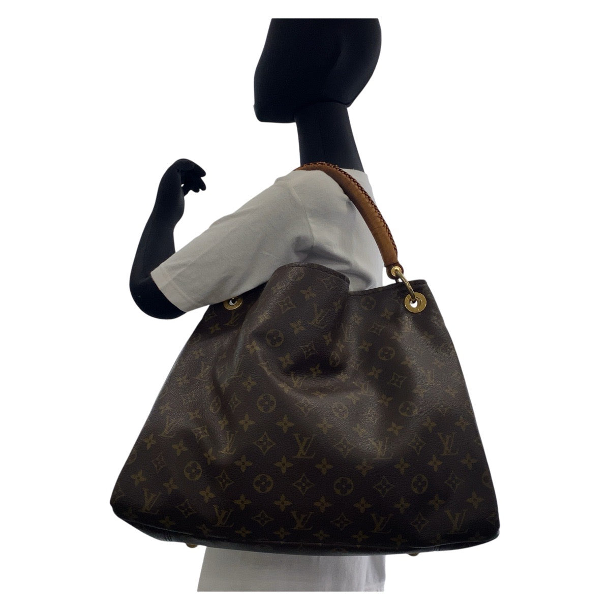 Louis Vuitton Artsy MM Shoulder Bag PVC/Leather in Good Condition