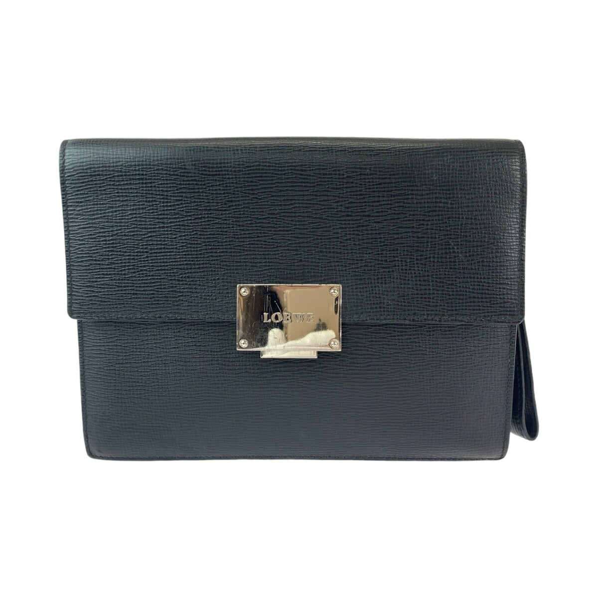 Loewe Leather Clutch Bag Black