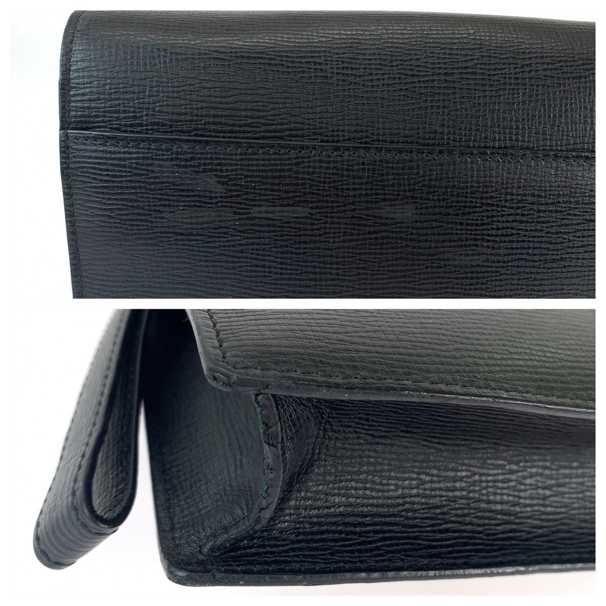 Loewe Leather Clutch Bag Black