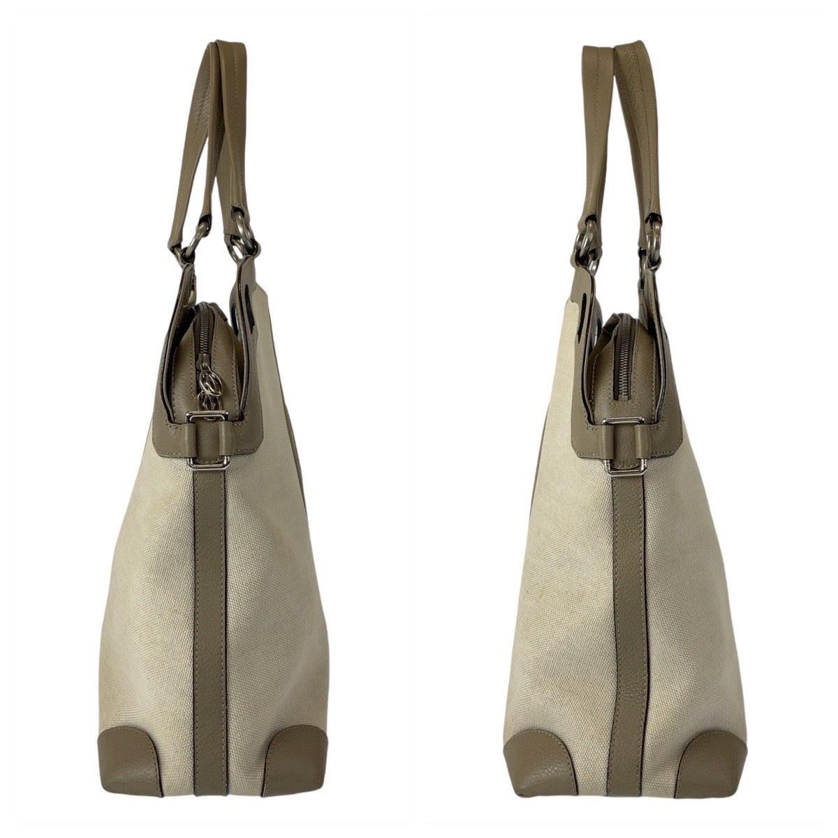 Cartier Marcello Canvas Leather Tote Bag