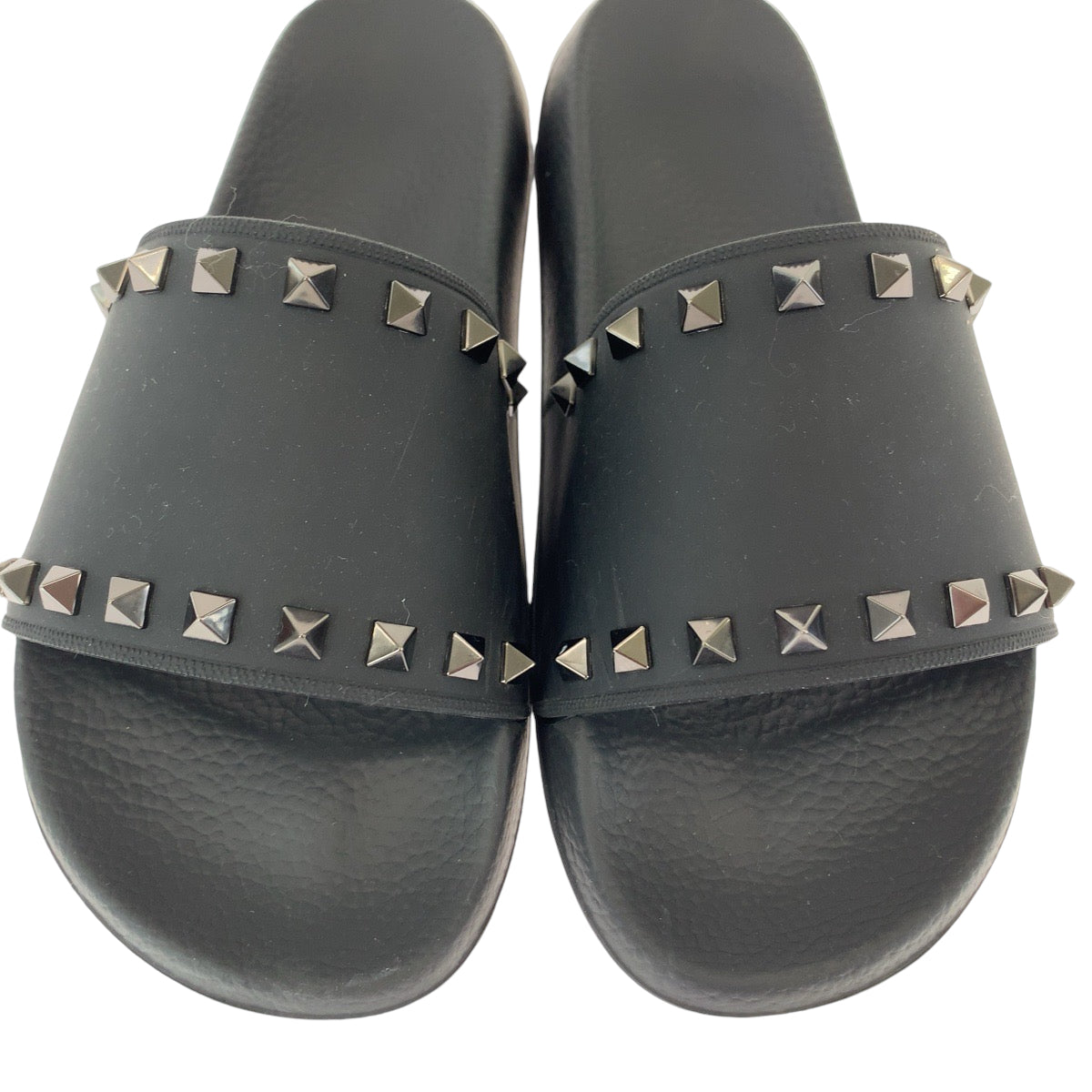 Valentino Rockstuds Rubber Slide Sandals in Very Good Condition