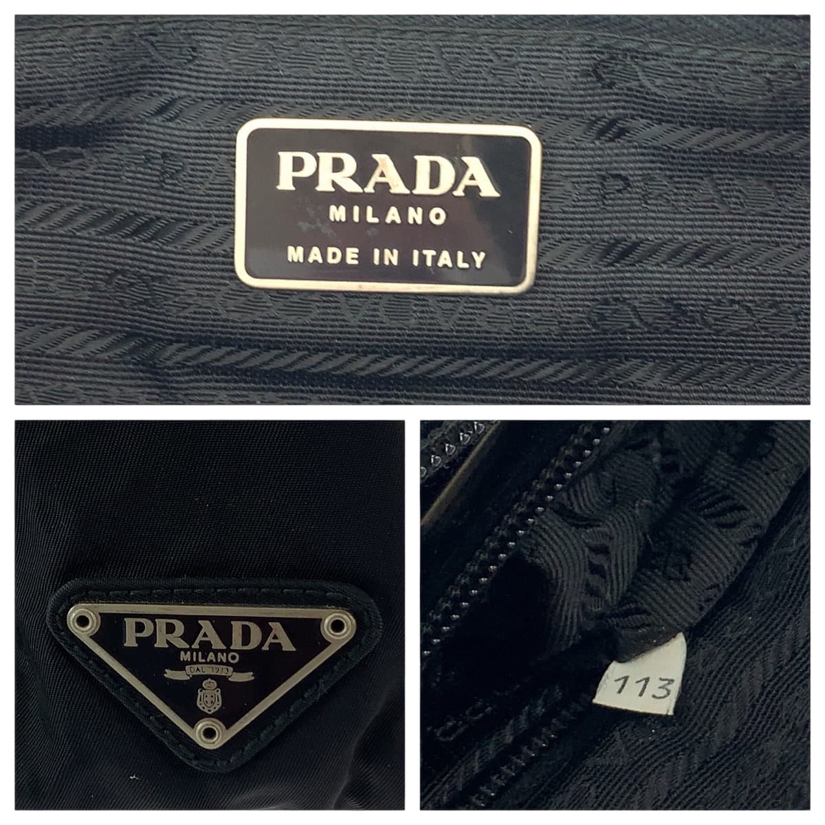 Prada Nylon Tessuto Logo Tote Bag