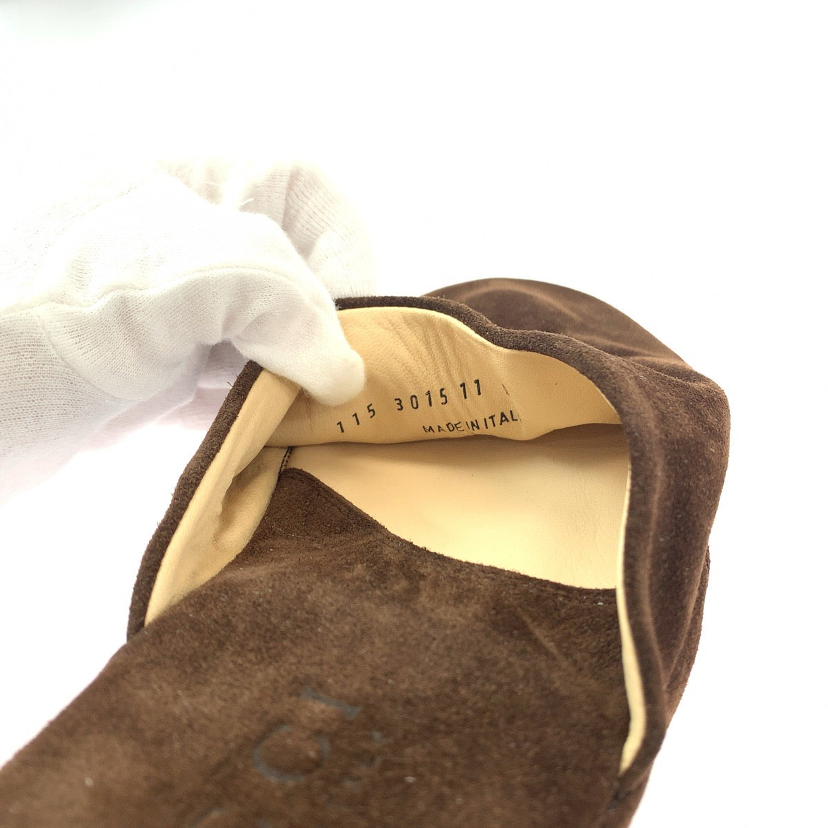 Gucci Suede Slippers Brown Gold Hardware