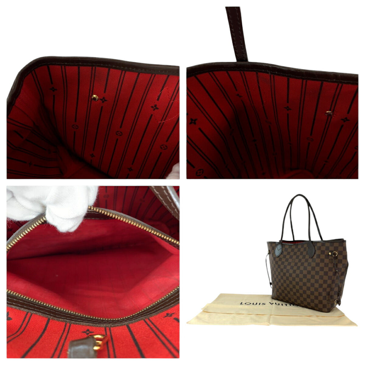 Louis Vuitton Damier Neverfull MM Tote Bag