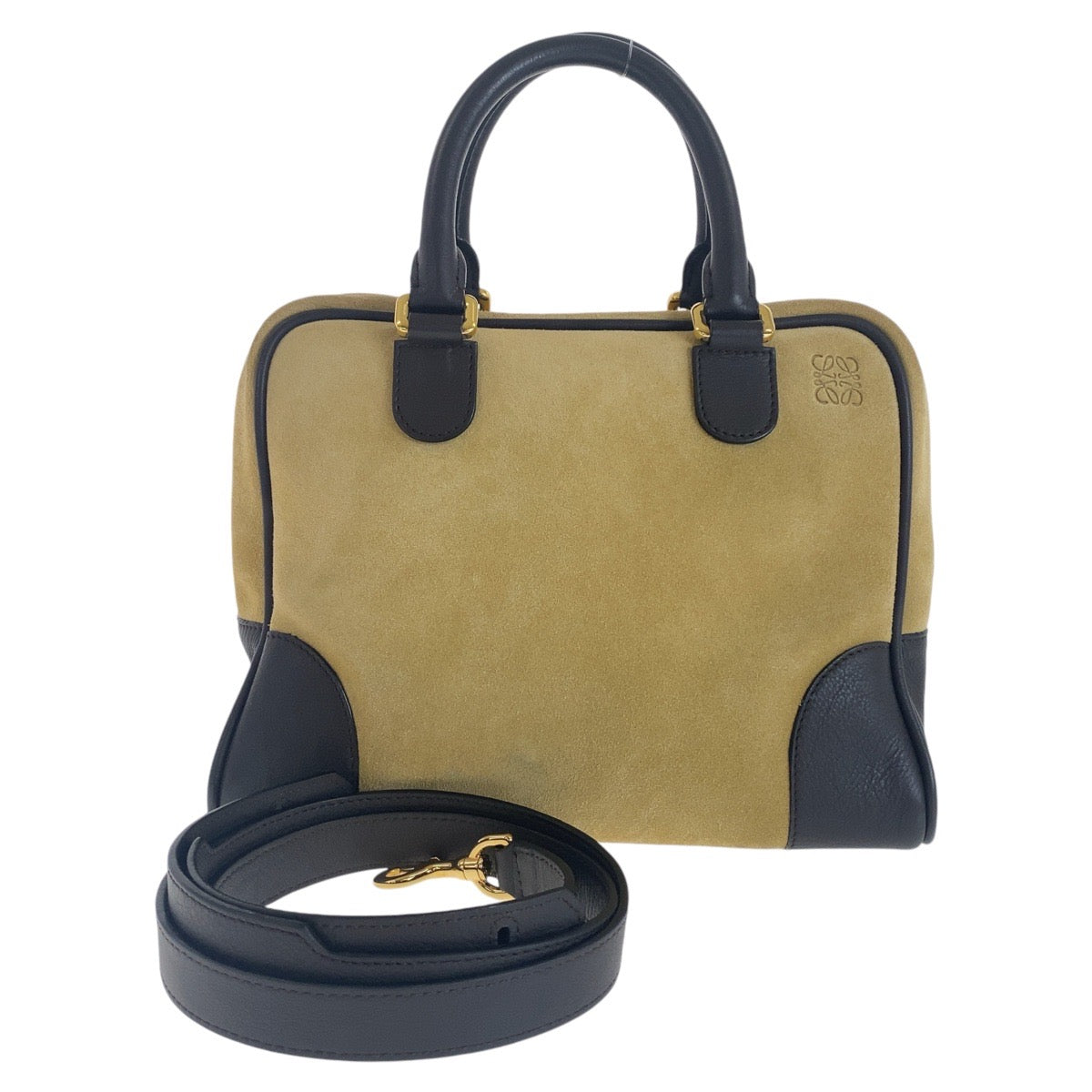 Loewe Anagram Amazona 25 Suede Leather Handbag