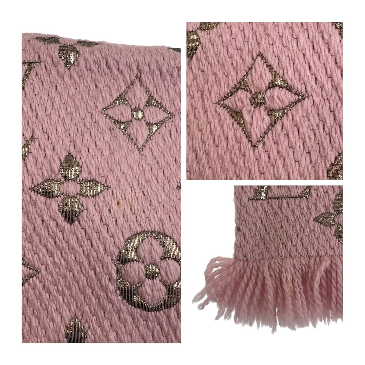 Louis Vuitton Monogram Shine Wool Scarf M70466