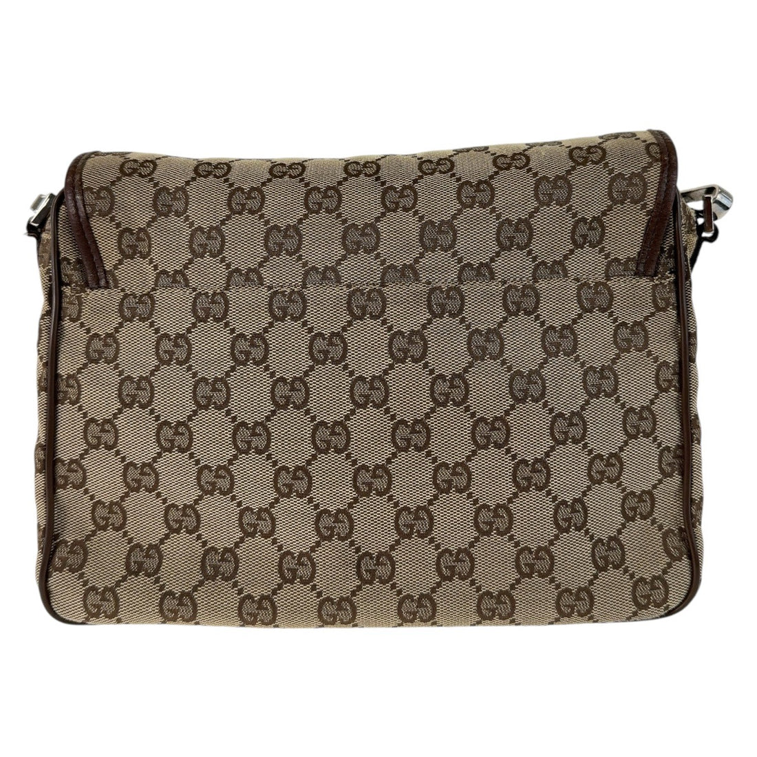 Gucci GG Canvas Leather Messenger Bag