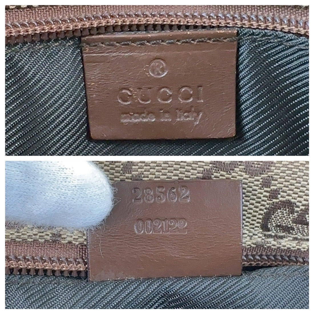 Gucci GG Canvas Leather Messenger Bag