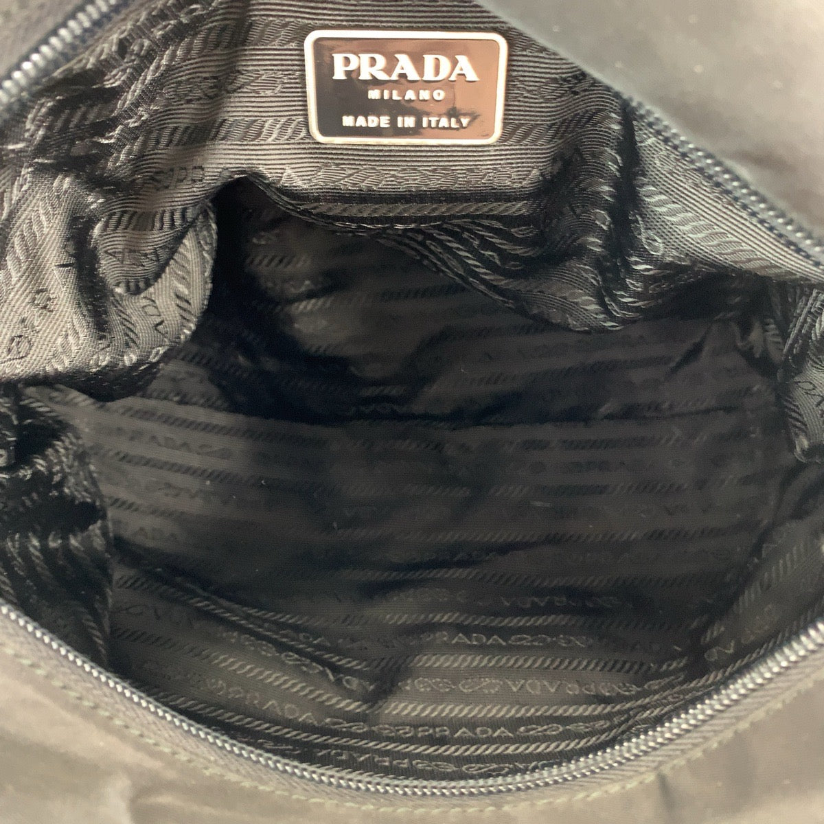 Prada Nylon Tessuto Triangle Logo Tote Bag