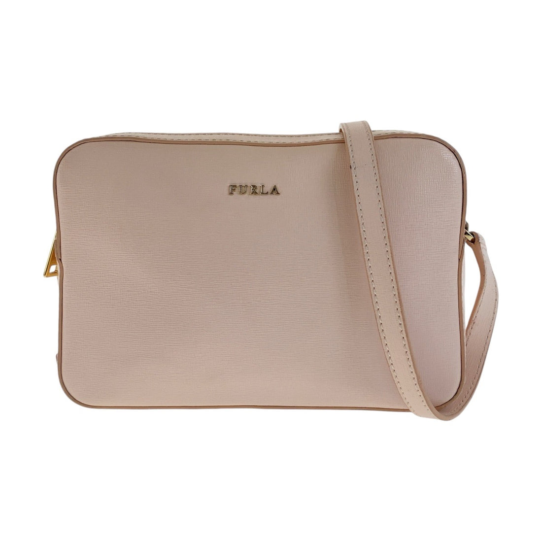 Furla Leather Crossbody Bag Pink Gold in Very Good Condition