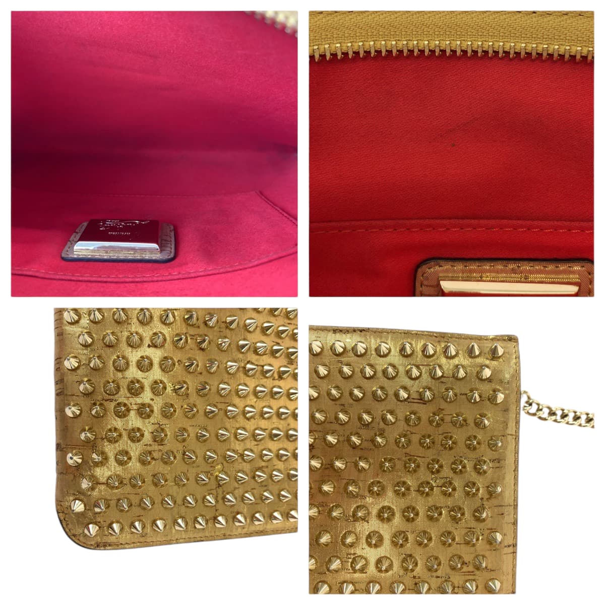 Christian Louboutin Leather Chain Shoulder Clutch