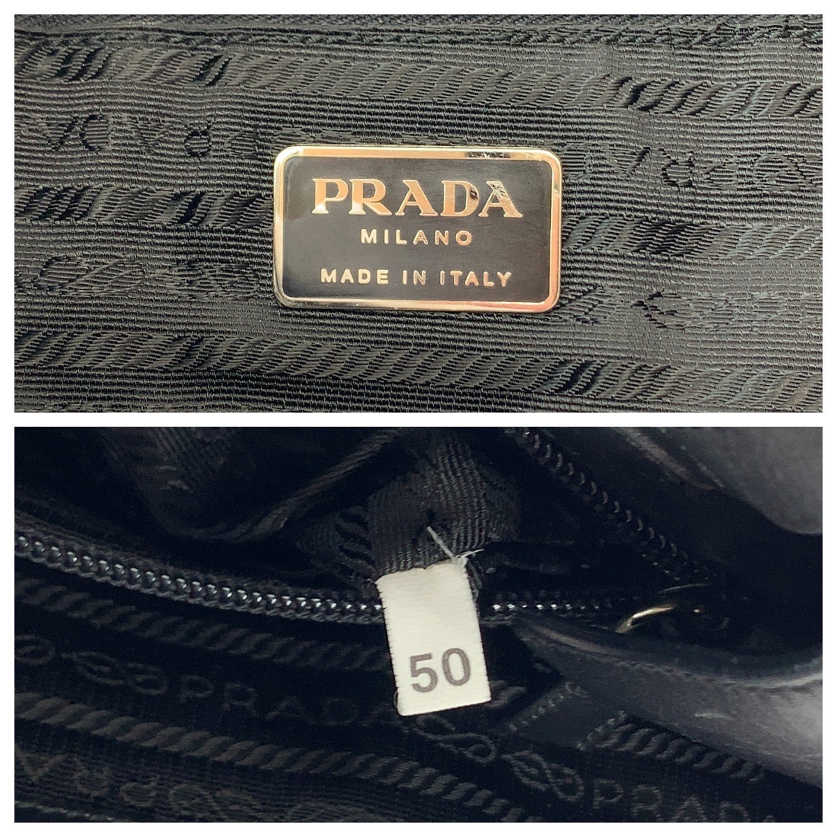 Prada Wool/Leather Tote Bag B9285