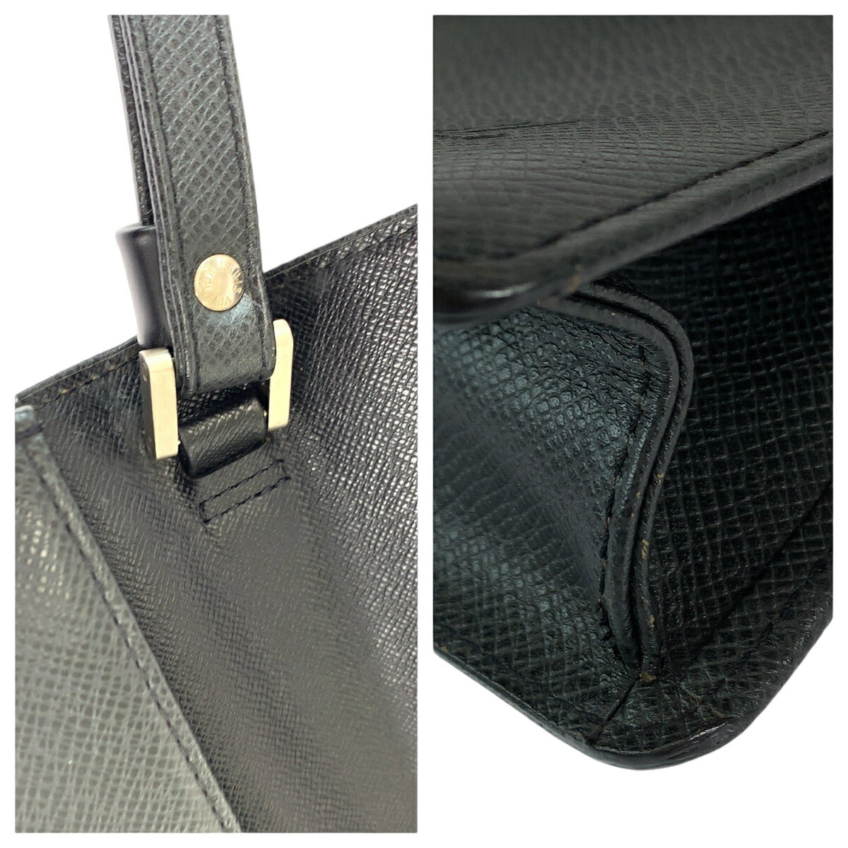 Louis Vuitton Taiga Selenga Clutch Black