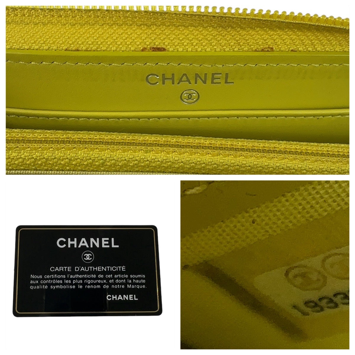 Chanel Caviar Skin Coco Mark Long Wallet