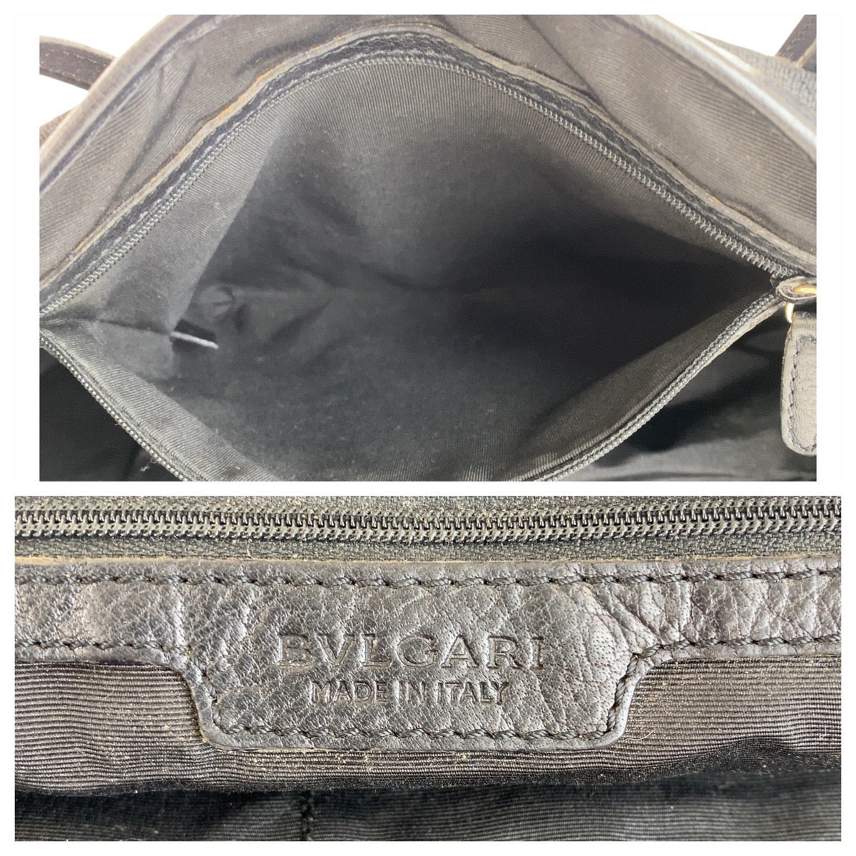 Bvlgari Canvas/Leather Logo Mania Tote Bag