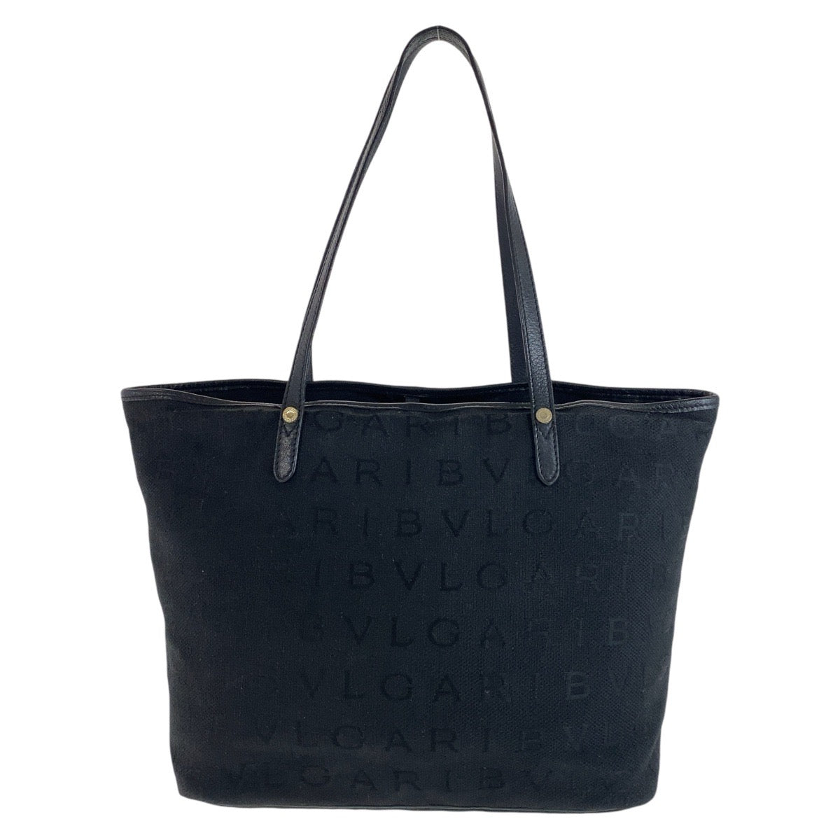 Bvlgari Canvas/Leather Logo Mania Tote Bag